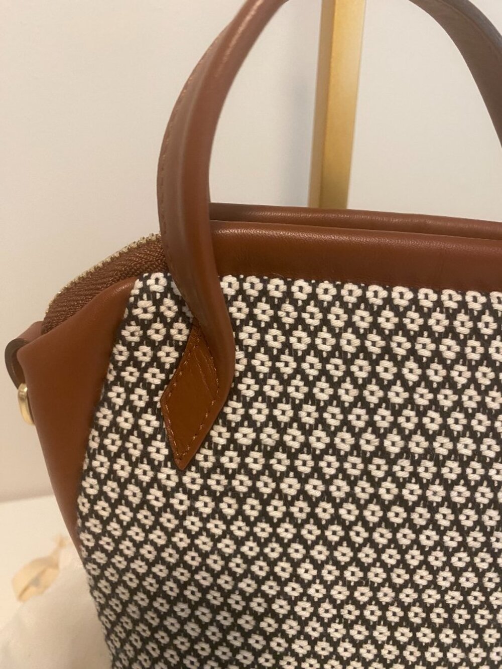 NWT Chicago Mini—Align / Salt & Pepper with Brown Leather by Toorbon - Picture 12 of 15